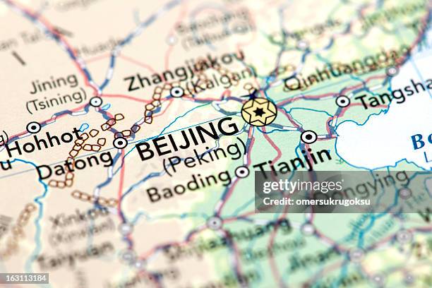 beijing, china - beijing map stock pictures, royalty-free photos & images
