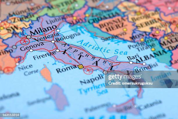 italy - karta italien bildbanksfoton och bilder