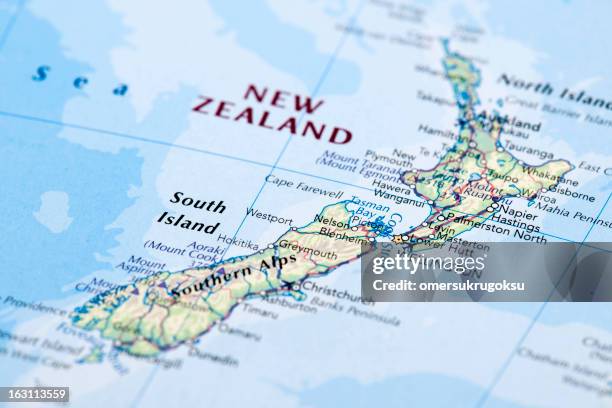 nueva zelanda - wellington map fotografías e imágenes de stock