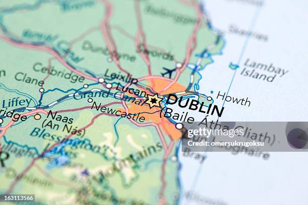 dublin, irland - ireland map stock-fotos und bilder