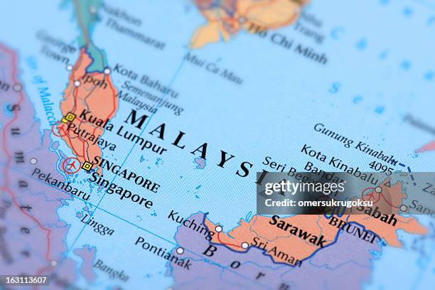 malaysia and singapore - brunei stock pictures, royalty-free photos & images