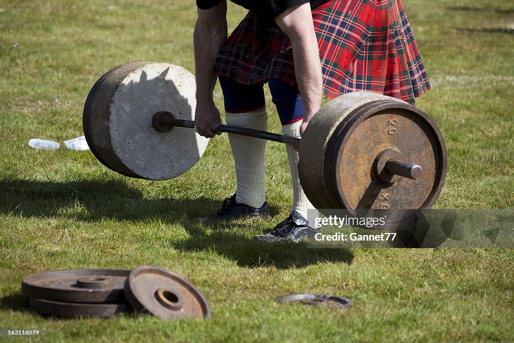 Strongman Challenge at a Scottish Highland Games Event