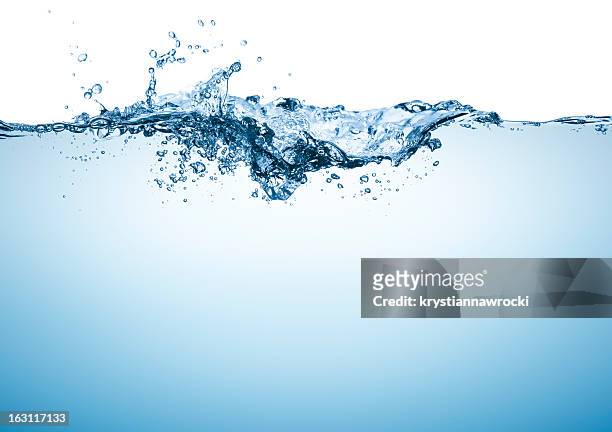 superficie blu acqua - acqua splash foto e immagini stock