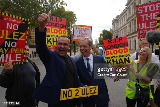 Noel Willcox , a scaffolder who successfully challenged his ULEZ fines, arguing that key signs for the scheme were not lawful, poses with Nigel...
