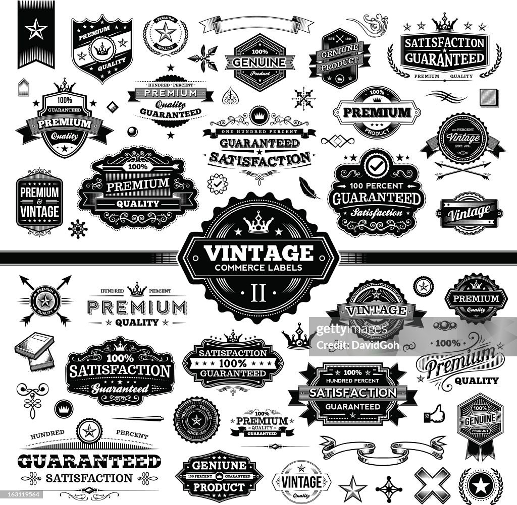 Vintage Commerce Labels - Complete Set 2