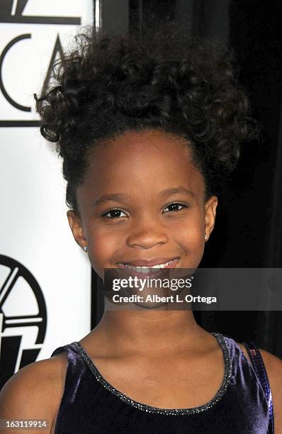 Actress Quvenzhane Wallis arrives forthe 38th Annual Los Angeles Film Critics Association Awards held at InterContinental Hotel on January 12, 2013...