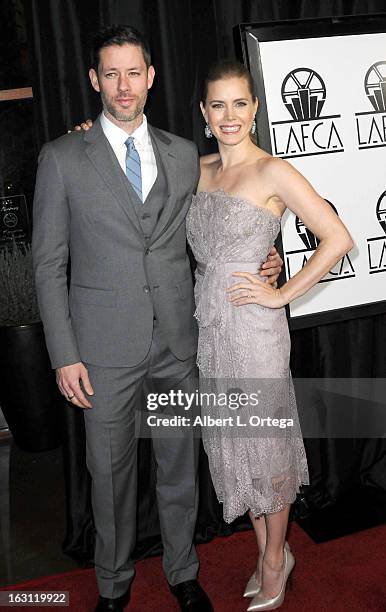 Actor Darren Le Gallo and actress Amy Adams arrive forthe 38th Annual Los Angeles Film Critics Association Awards held at InterContinental Hotel on...