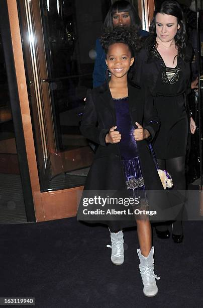 Actress Quvenzhane Wallis arrives forthe 38th Annual Los Angeles Film Critics Association Awards held at InterContinental Hotel on January 12, 2013...