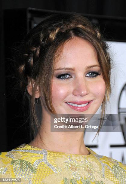 Actress Jennifer Lawrence arrives forthe 38th Annual Los Angeles Film Critics Association Awards held at InterContinental Hotel on January 12, 2013...