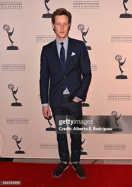 Actor Gabriel Mann arrives to the Academy of Television Arts and Sciences' An Evening with "Revenge" at Leonard H. Goldenson Theatre on March 4, 2013...