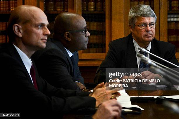 Rasmus Ruffer, head of the European Central Bank delegationto Portugal, Abebe Selassie, International Monetary Fund mission chief for Portugal and...