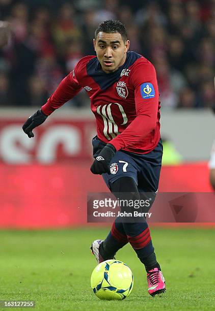 Dimitri Payet of Lille in action during the french Ligue 1 match between Lille LOSC and FC Girondins de Bordeaux at the Grand Stade Lille Metropole...