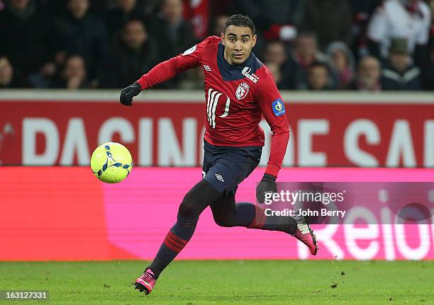Dimitri Payet of Lille in action during the french Ligue 1 match between Lille LOSC and FC Girondins de Bordeaux at the Grand Stade Lille Metropole...