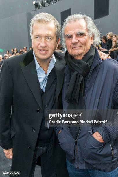 Mario Testino and Patrick Demarchelier attend the Chanel Fall/Winter 2013 Ready-to-Wear show as part of Paris Fashion Week at Grand Palais on March...