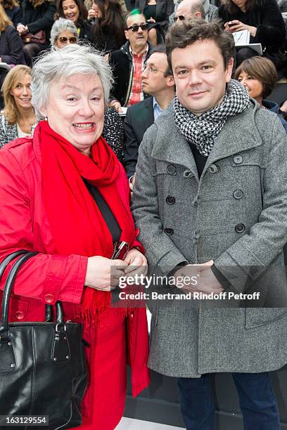 Lady Suzanne Ricketts and Jean-Michel Othoniel attend the Chanel Fall/Winter 2013 Ready-to-Wear show as part of Paris Fashion Week at Grand Palais on...