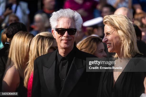 Director Jim Jarmusch attends the "Asteroid City" red carpet during the 76th annual Cannes film festival at Palais des Festivals on May 23, 2023 in...