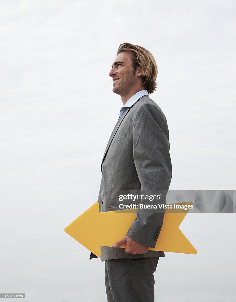 Businessman with an arrow