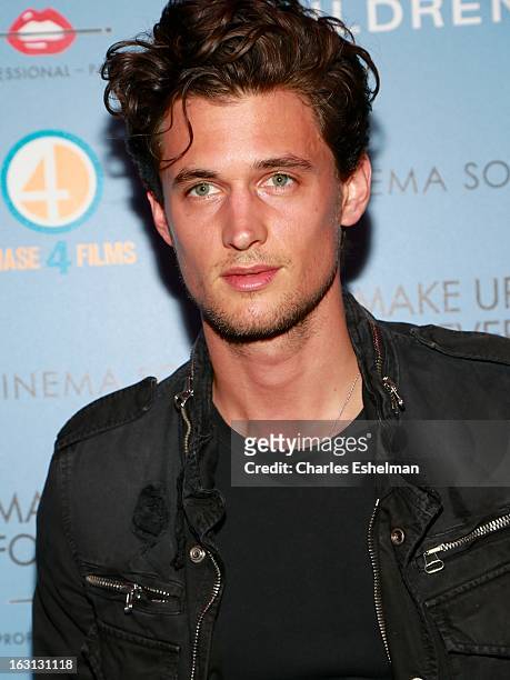 Actor Garrett Neff attends The Cinema Society & Make Up For Ever host a screening of "Electrick Children" at IFC Center on March 4, 2013 in New York...