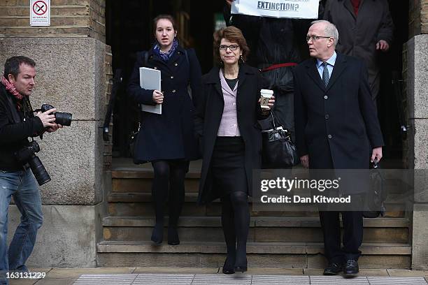 Vicky Pryce, ex-wife of Chris Huhne, arrives at Southwark Crown Court on March 5, 2013 in London, England. Former Cabinet member Chris Huhne has...