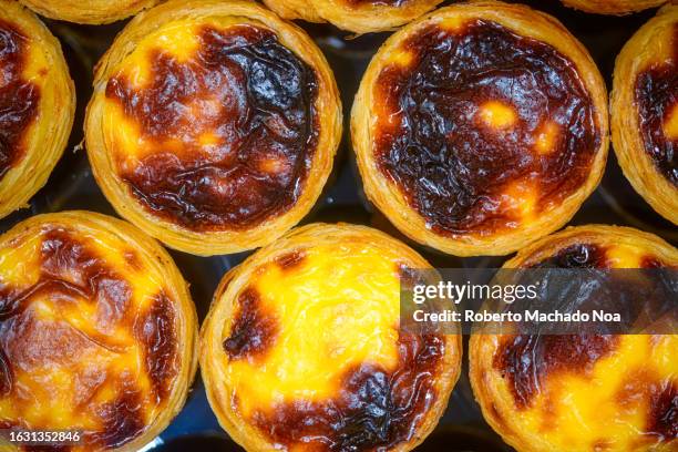 pastry of belem - pastel de nata stock pictures, royalty-free photos & images