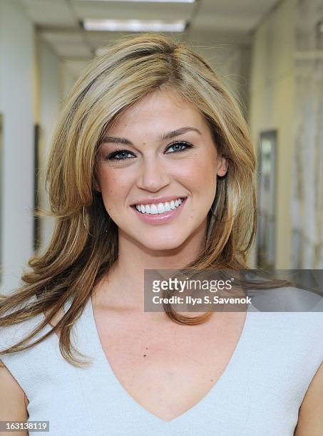 Actress Adrianne Palicki visits the SiriusXM Studios on March 5, 2013 in New York City.
