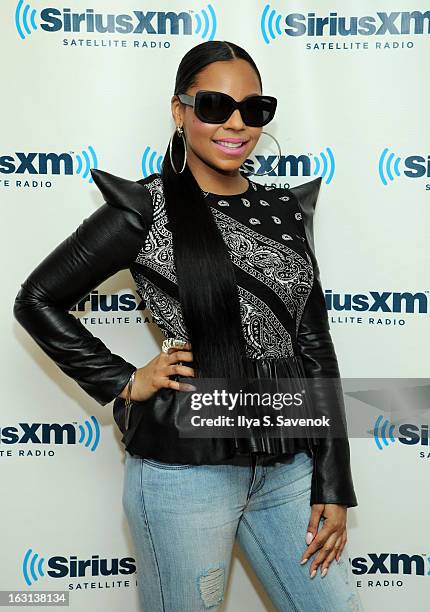 Ashanti visits the SiriusXM Studios on March 5, 2013 in New York City.