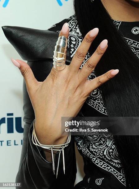 Ashanti visits the SiriusXM Studios on March 5, 2013 in New York City.