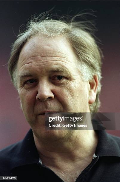 Portrait of Scotland Manager Craig Brown during a training session for the World Cup qualifying match against Sweden in Scotland. Scotland won the...