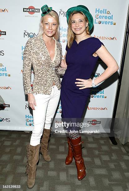 Malena Belafonte and Donatella Arpaia attend The MOMS Celebrate the Release Of "Admission">> at Disney Screening Room on March 5, 2013 in New York...