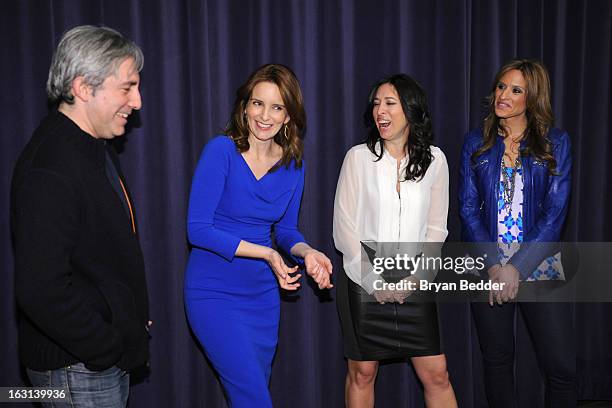 Director Paul Weitz, actress Tina Fey, Melissa Gerstein and Denise Albert attend the Moms and MARTINI celebrate Tina Fey and release of her new film,...