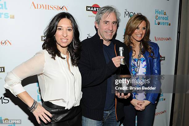 Melissa Gerstein, Director Paul Weitz and Denise Albert attend the Moms and MARTINI celebrate Tina Fey and release of her new film, "Admission" at...
