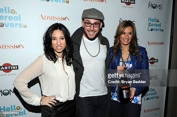 Melissa Gerstein, Micah Jesse and Denise Albert attend the Moms and MARTINI celebrate Tina Fey and release of her new film, "Admission" at Disney...
