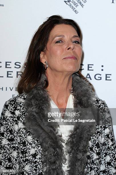 Princess Caroline of Hanover attends the Pringle Of Scotland Archive Collection Presentation as part of Paris Fashion Week at Salon France-Ameriques...