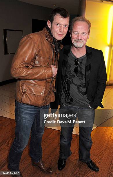 Jason Flemyng and Peter Mullan attend the UK Premiere of 'Welcome To The Punch' at the Vue West End on March 5, 2013 in London, England.