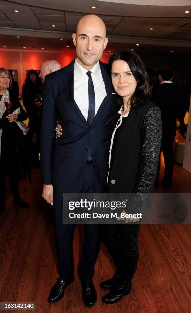 Mark Strong and wife Liza Marshall attend the UK Premiere of 'Welcome To The Punch' at the Vue West End on March 5, 2013 in London, England.