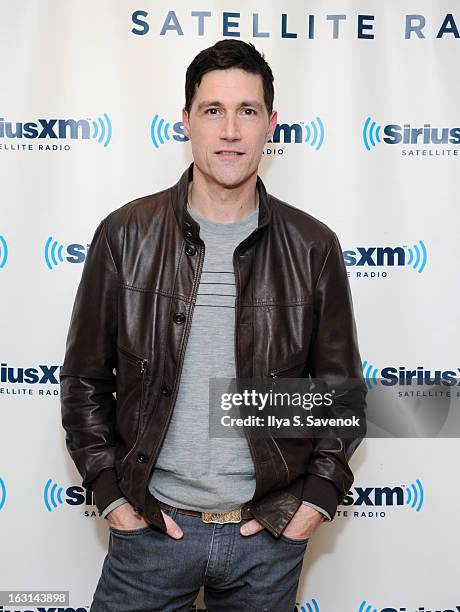 Actor Matthew Fox visits the SiriusXM Studios on March 5, 2013 in New York City.