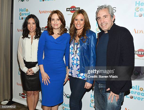 Melissa Gerstein, Tina Fay, Paul Weitz and Denise Albert attend The MOMS Celebrate the Release Of "Admission" at Disney Screening Room on March 5,...