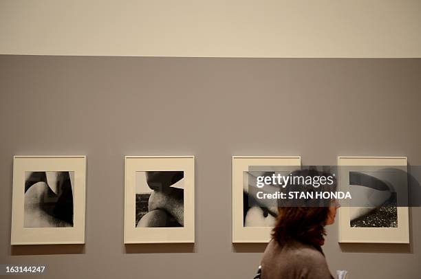 Series of photographs by Bill Brant in the exhibition "Bill Brandt: Shadow and Light" on view during a preview March 5, 2013 at the Museum of Modern...