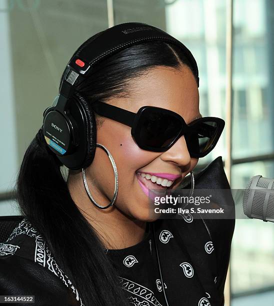 Ashanti visits "Morning Jolt with Lary Flick" at the SiriusXM Studios on March 5, 2013 in New York City.