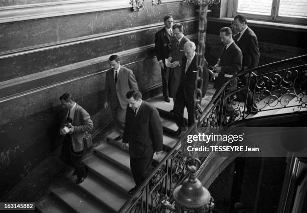 Andrei Gromyko Official Visit To France. Paris, avril 1965, Andreï GROMYKO, Ministre des affaires étrangères soviétique, en visite officielle en...