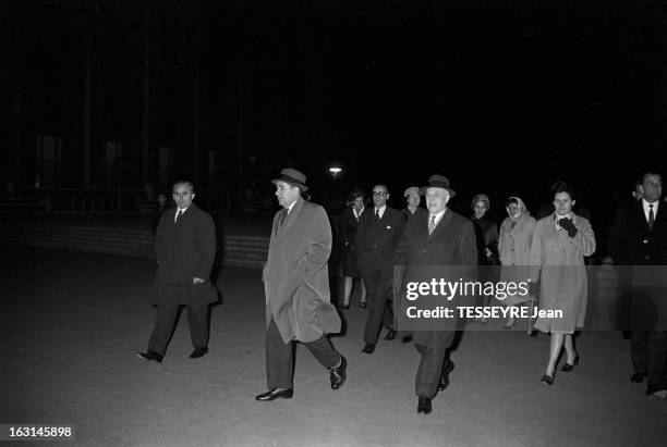 Andrei Gromyko Official Visit To France. Paris, avril 1965, Andreï GROMYKO, Ministre des affaires étrangères soviétique, en visite officielle en...