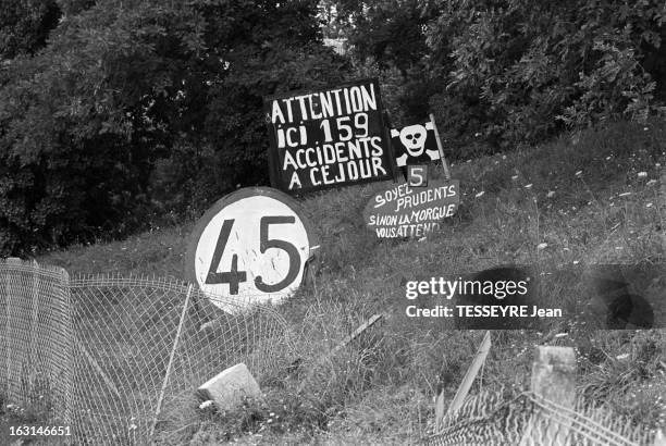 National Highway 10 From Paris To Hendaye. En juillet 1966, le patrimoine routier français se dégrade; les routes sont mal entretenues fautes de...