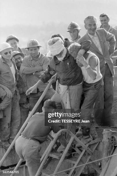 The Collapse Of Champagnole'S Mine In The Jura Kills 5 And Makes 9 Survivors. En France, à Champagnole, le 27 juillet 1964, les galeries de la...