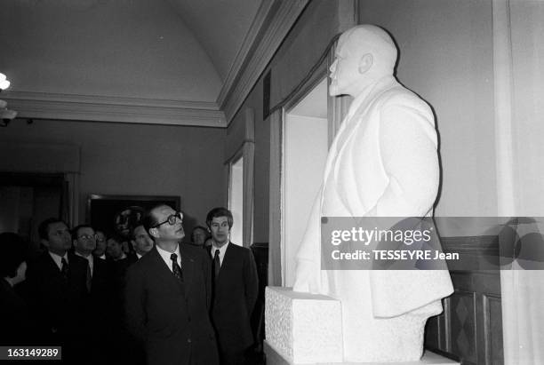 Official Visit Of Jacques Chirac And Michel D'Ornano To The Ussr. Union Soviétique, mars 1975, Visite officielle du premier ministre Jacques CHIRAC,...