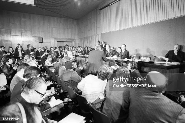 Press Conference Of Valery Giscard D'Estaing. France, Paris, 11 décembre 1974, Le président de la République française Valéry GISCARD D'ESTAING...