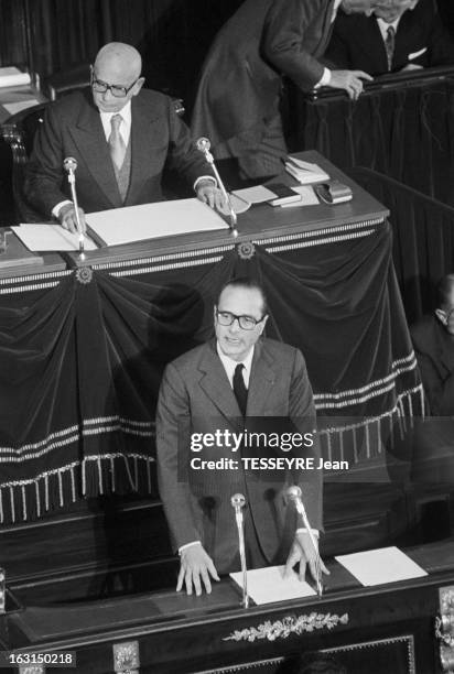 Congress Of Versailles October 21St, 1974. 21 octobre 1974, Sous la Vème République, le Congrès est la réunion des deux chambres, l'Assemblée...