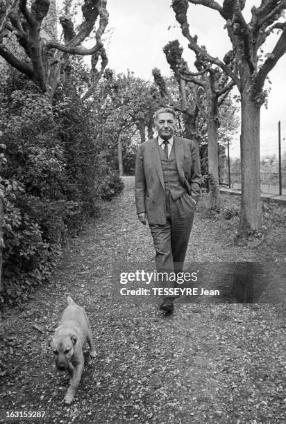 Close-Up Of Lawyer Jean Louis Tixier Vignancour. En avril 1964, l'avocat et ancien député maitre Jean-Louis TIXIER VIGNANCOUR, candidat de l'extrême...