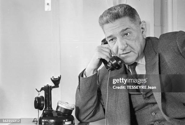 Close-Up Of Lawyer Jean Louis Tixier Vignancour. En avril 1964, l'avocat et ancien député maitre Jean-Louis TIXIER VIGNANCOUR, candidat de l'extrême...