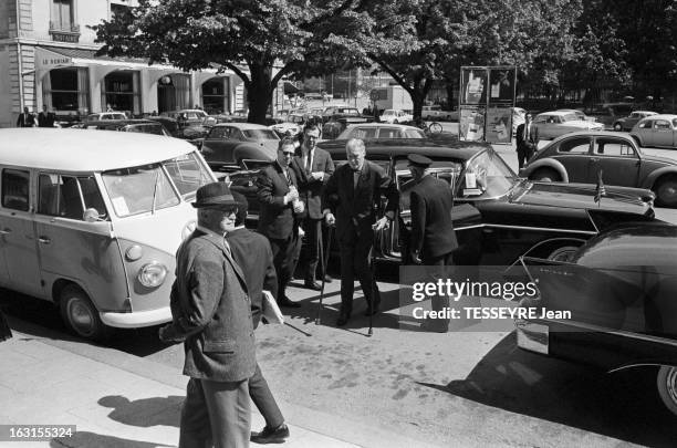 Gatt Conference In Geneva. A Genève, en mai 1964, Ouverture du 'Kennedy round', la sixième session de l'accord général sur les tarifs douaniers au...