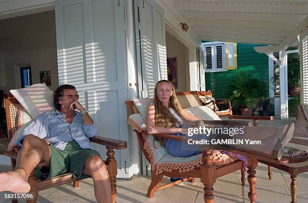 Close-Up Of Patrick Demarchelier French Fashion Photographer. Dans sa maison de Saint-Barthélemy, Patrick DEMARCHELIER et son épouse suédoise...